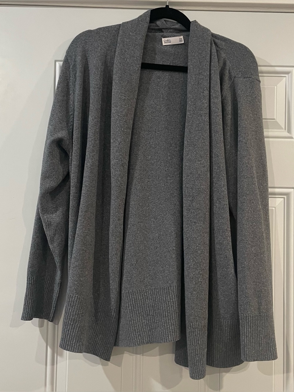 Croft & Barrow Women’s Open Front Gray Cardigan size XXL